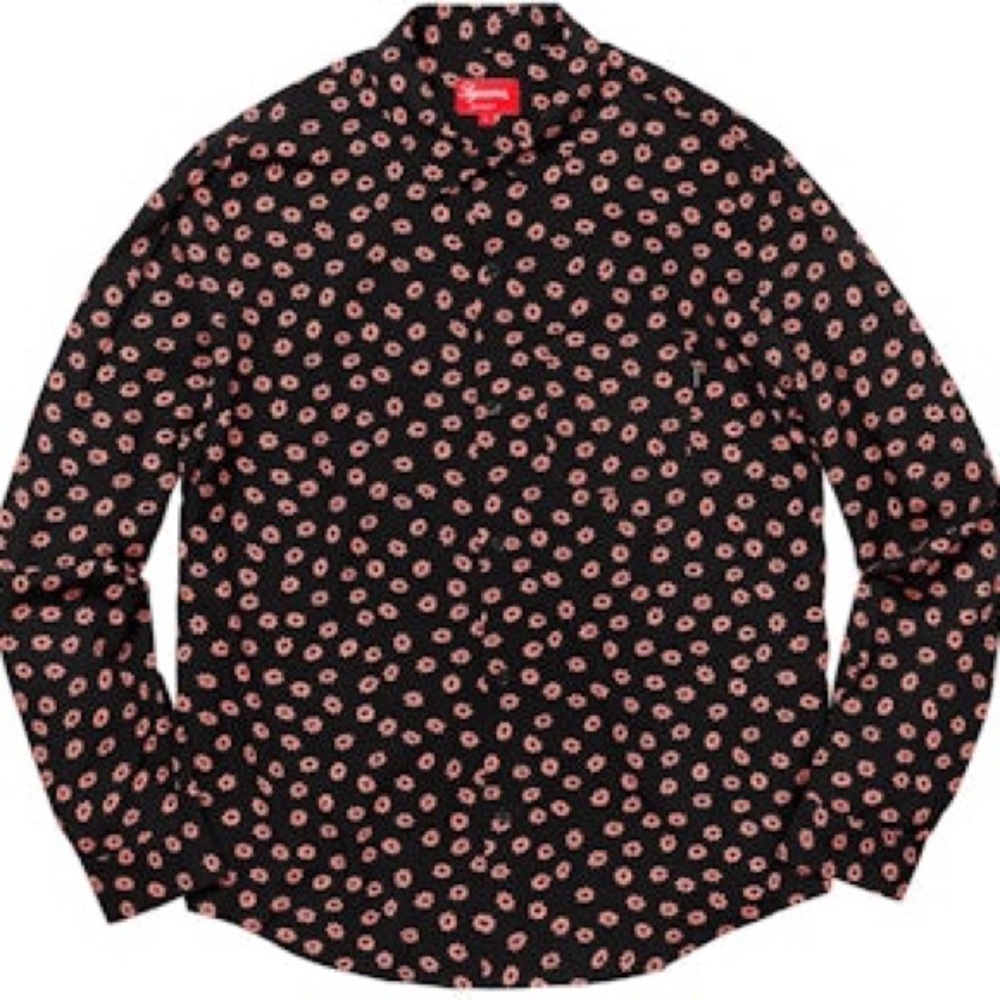 Supreme SS18 Long Sleeve Daisy Rayon Button Up
